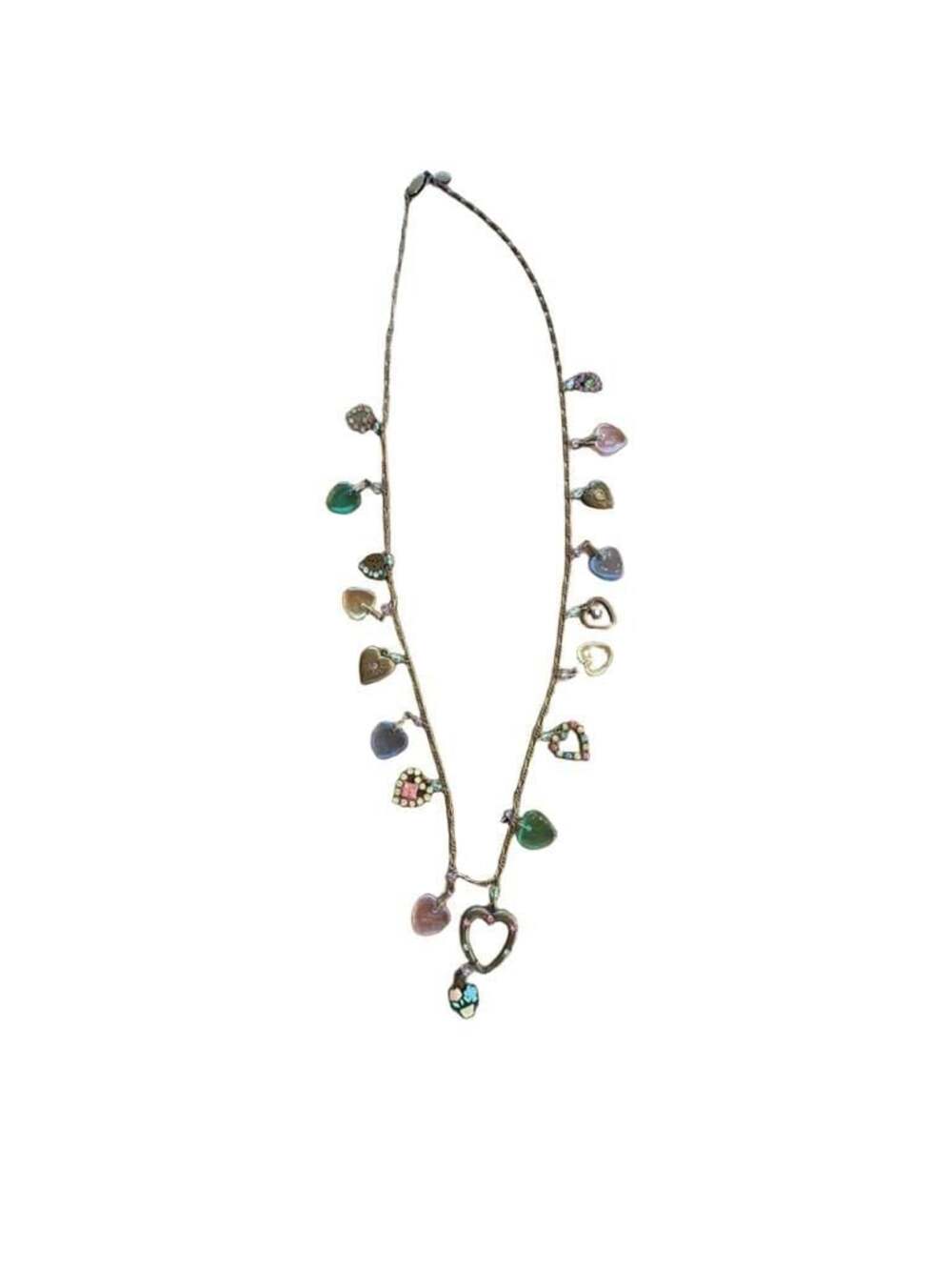 Vintage Glass Works Studio Ltd. Multi-Color Heart Charm Necklace